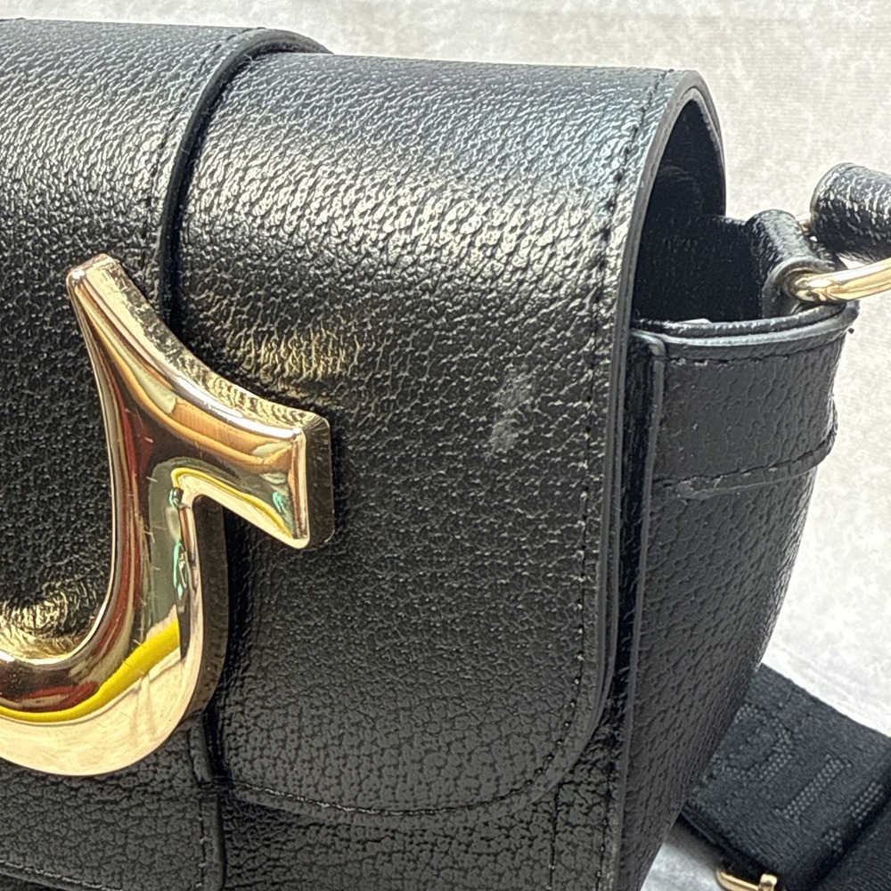 True Religion Stylish Mini Flap Horseshoe Logo Crossbody Bag Black - Picture 16 of 16